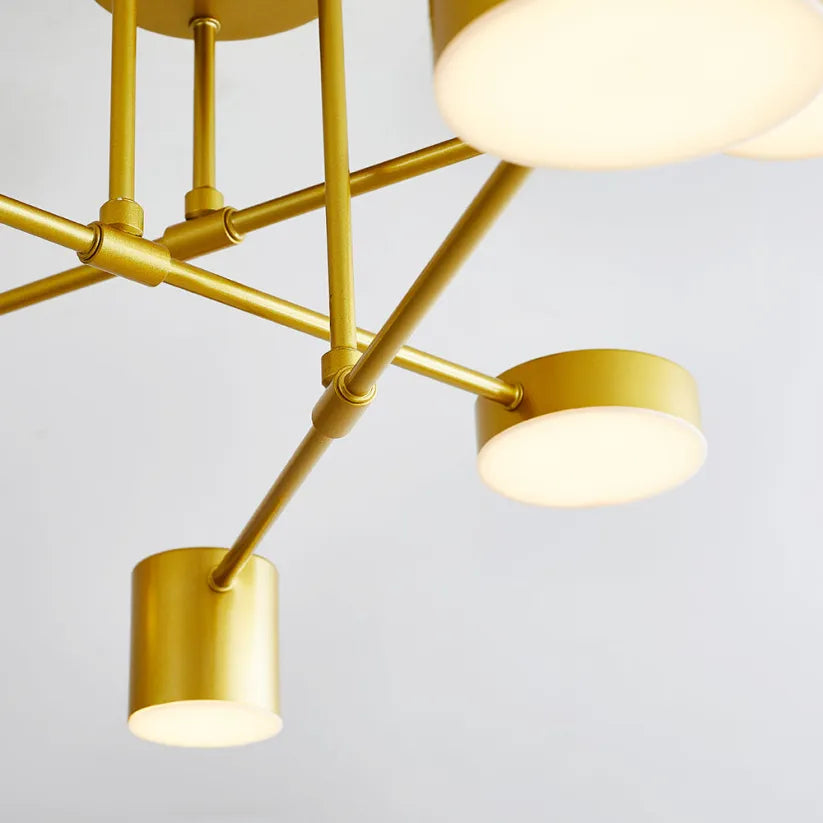 6-Light Adjustable LED Flush Mount Ceiling Light