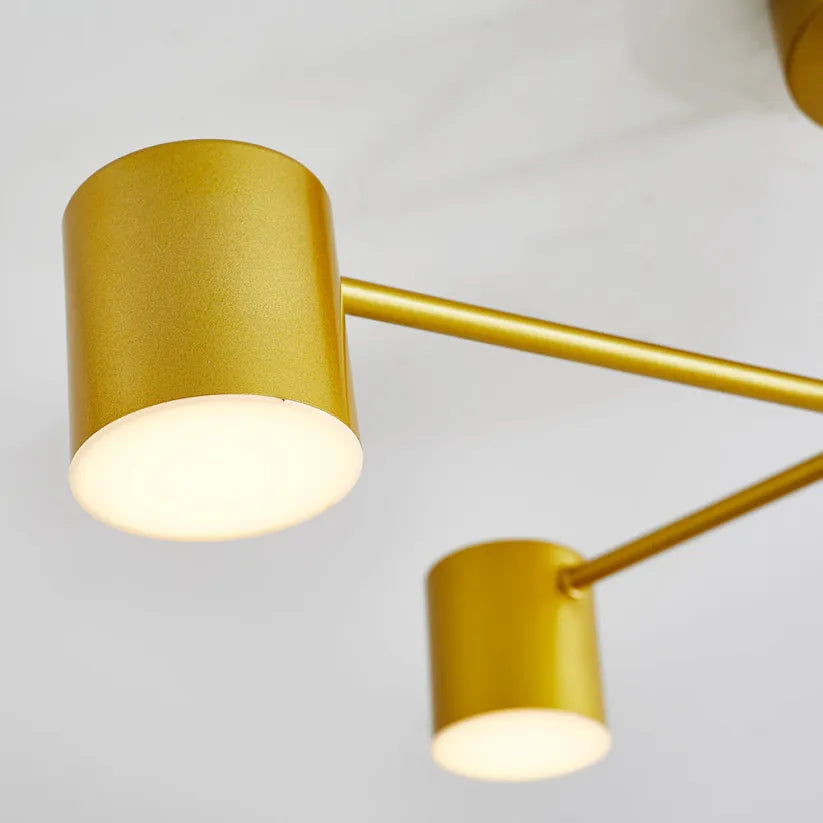 6-Light Adjustable LED Flush Mount Ceiling Light