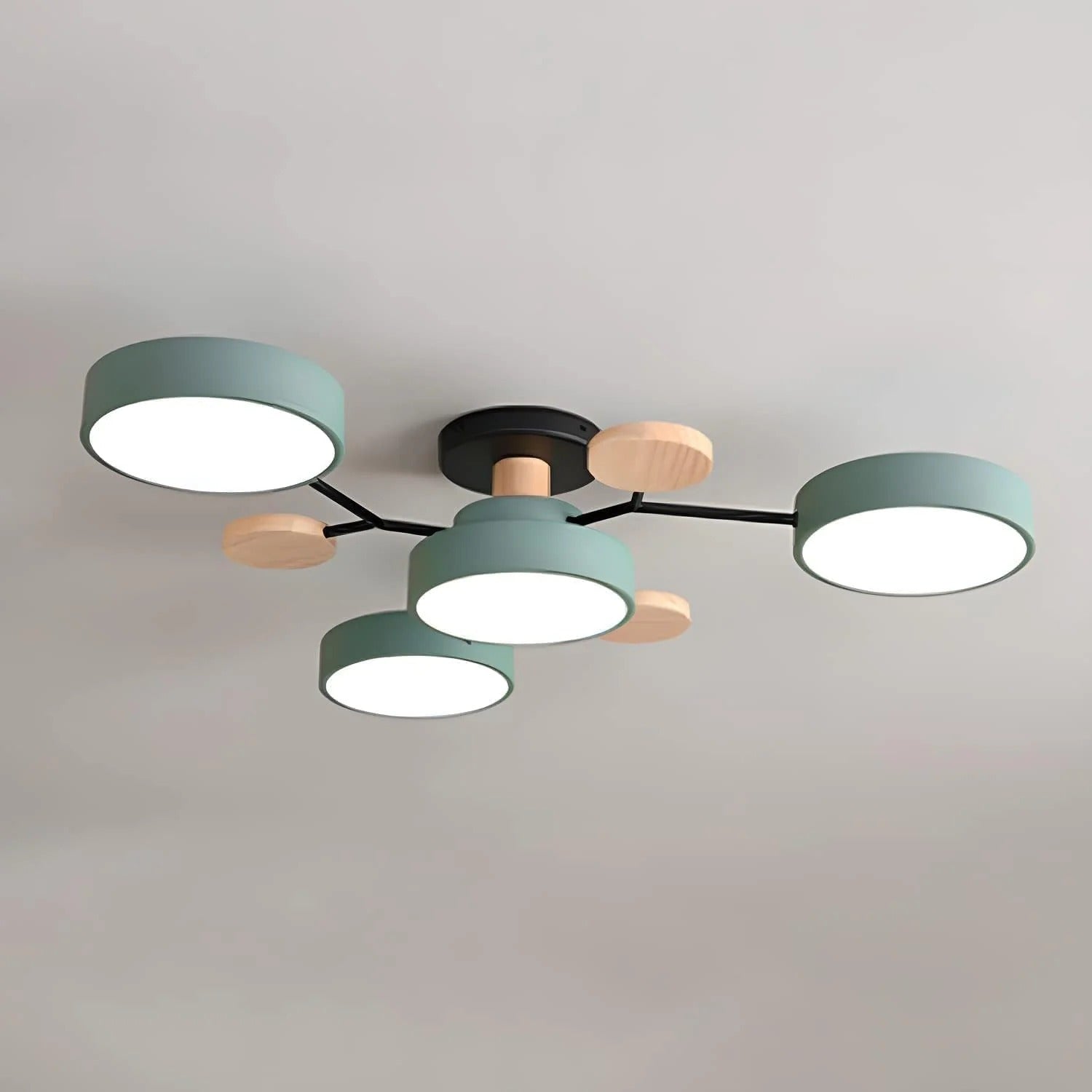 Semi-Flush Circular LED Ceiling Light Fixture