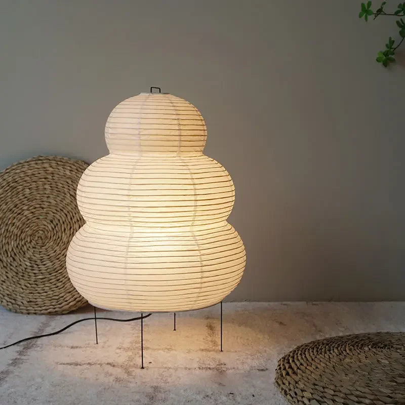 Japanese Paper Table Lamp Traditional Lampshade Retro Style