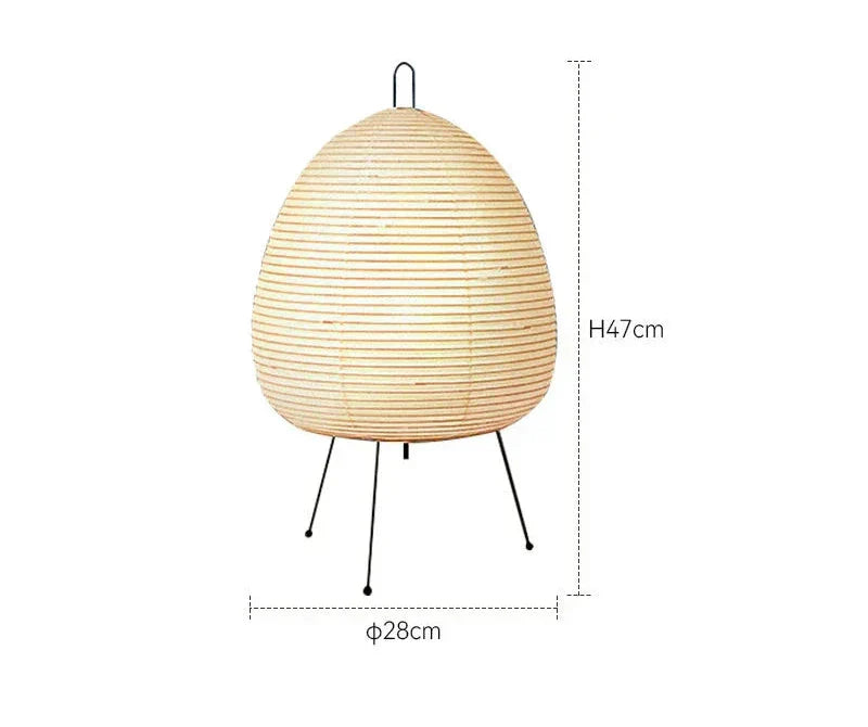 Japanese Paper Table Lamp Traditional Lampshade Retro Style