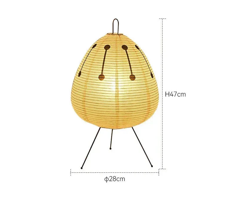Japanese Paper Table Lamp Traditional Lampshade Retro Style