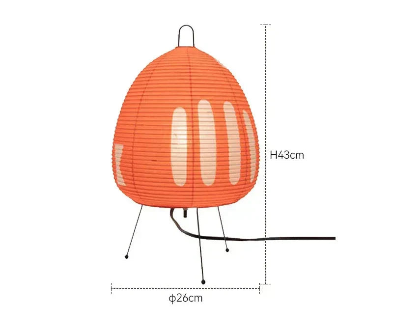 Japanese Paper Table Lamp Traditional Lampshade Retro Style