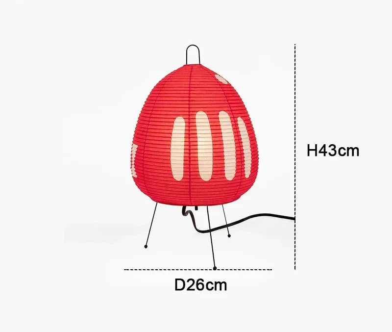 Japanese Paper Table Lamp Traditional Lampshade Retro Style