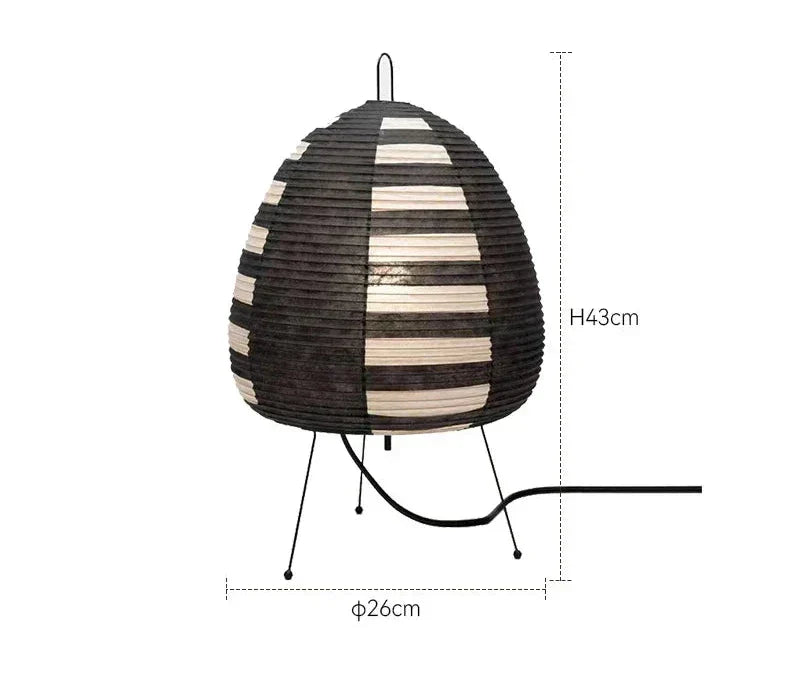 Japanese Paper Table Lamp Traditional Lampshade Retro Style