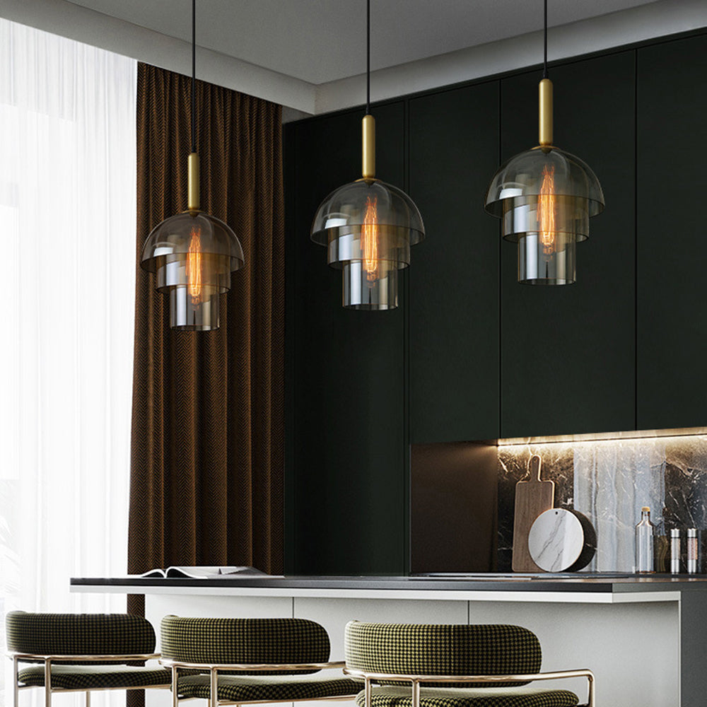 Clear Glass Globe Pendant Light Fixture