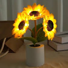 LED Table Lamp Sunflower Shape Design