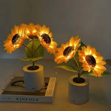 LED Table Lamp Sunflower Shape Design