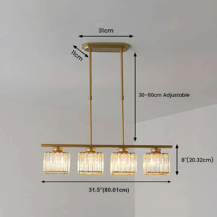 Linear Pendant Light Fixture LED Ceiling Light