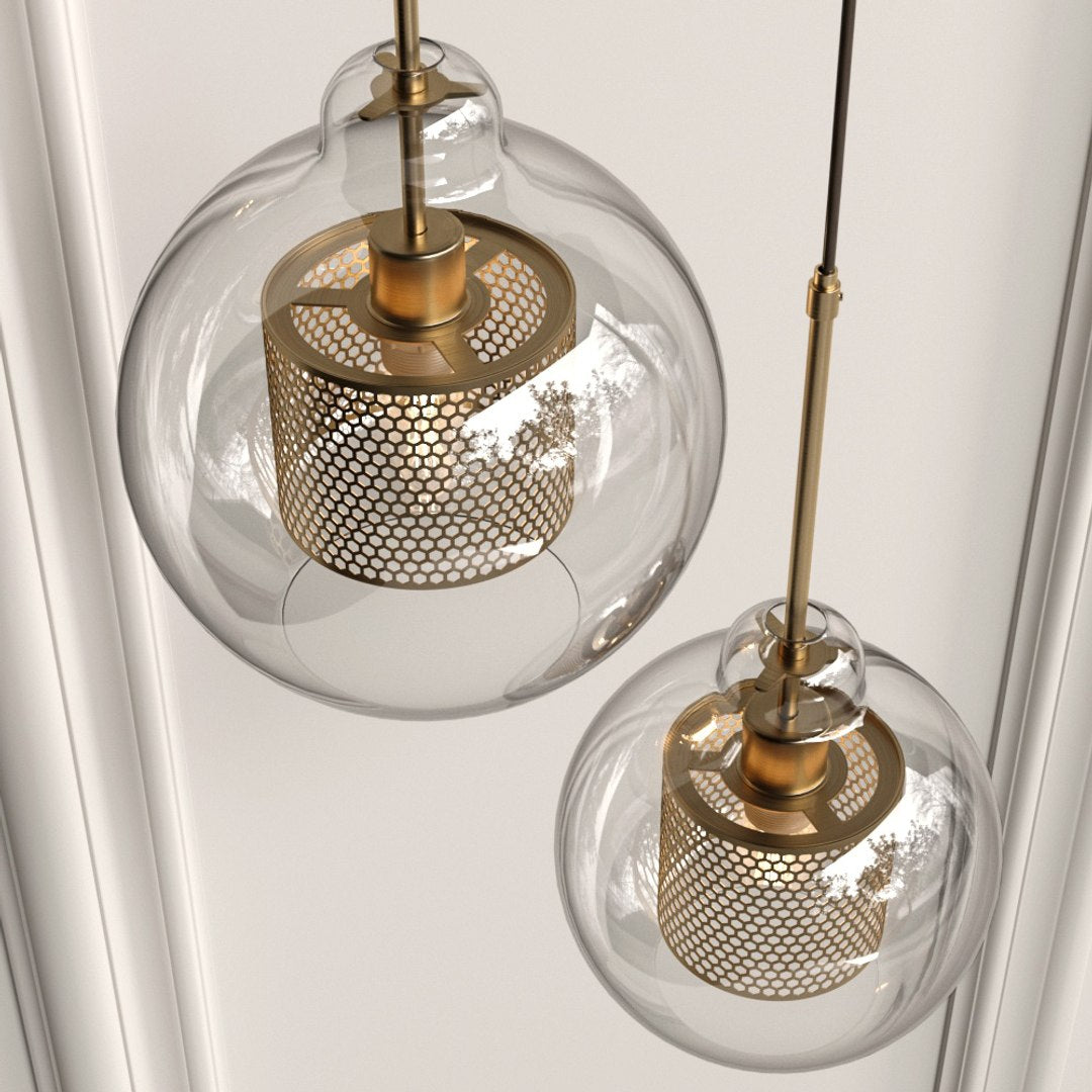 Glass Globe Pendant Light Fixture