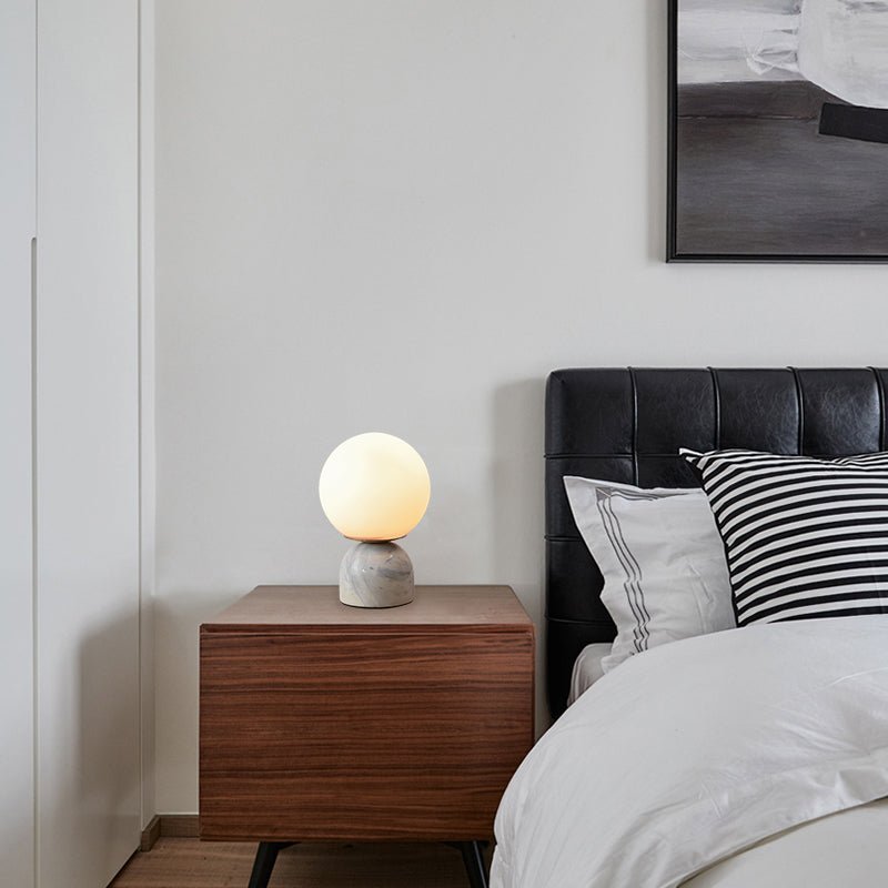 Marble Desk Lamp Glass Shade