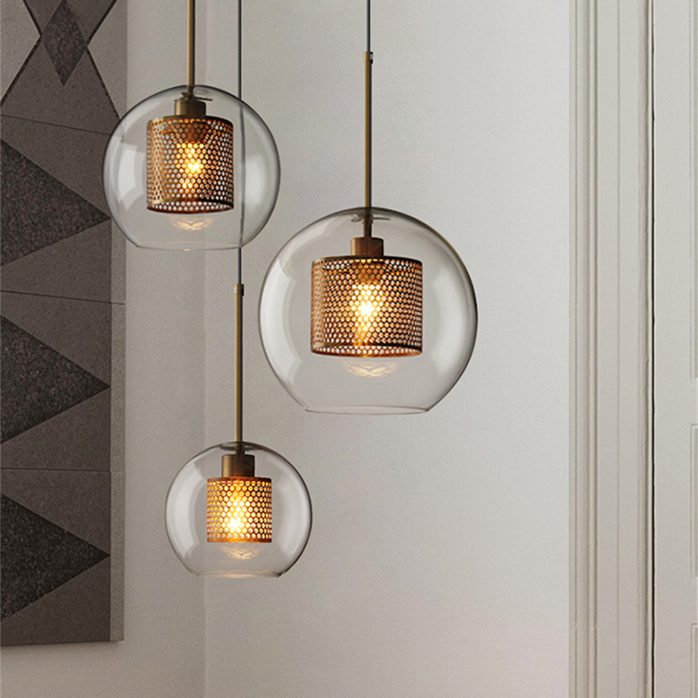 Glass Globe Pendant Light Fixture