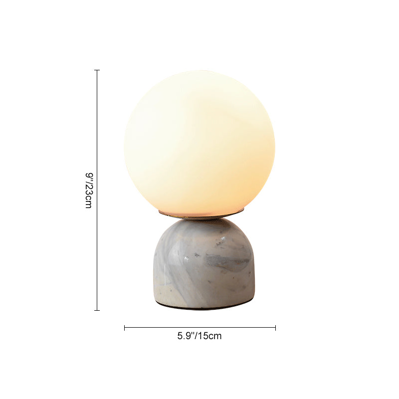 Marble Desk Lamp Glass Shade