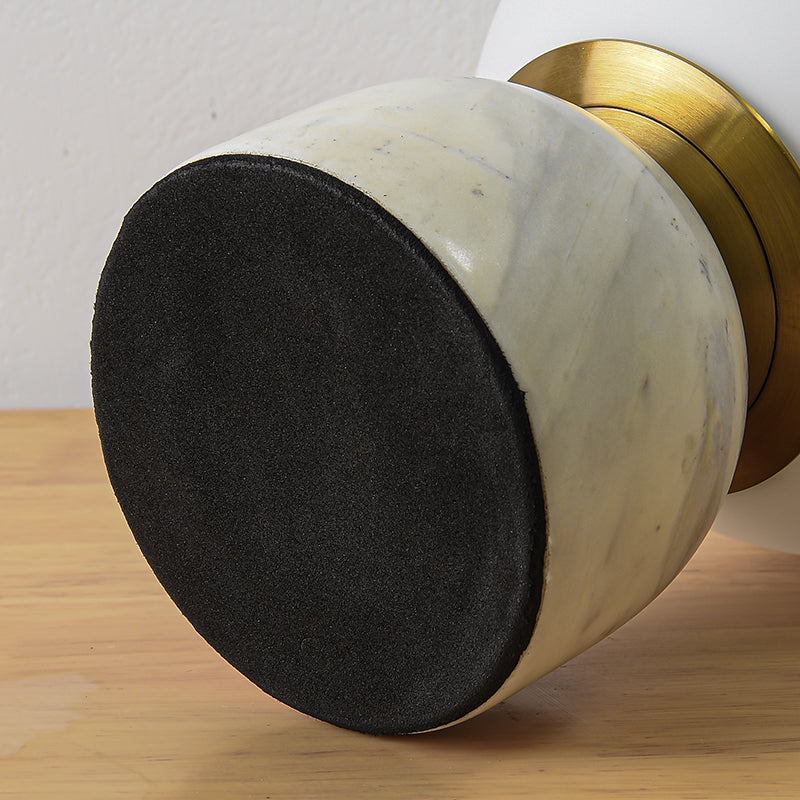Marble Desk Lamp Glass Shade
