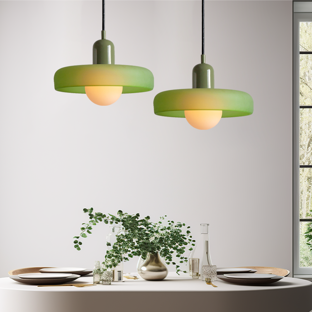 Adjustable Glass Pendant Light Fixture Ceiling Lamp