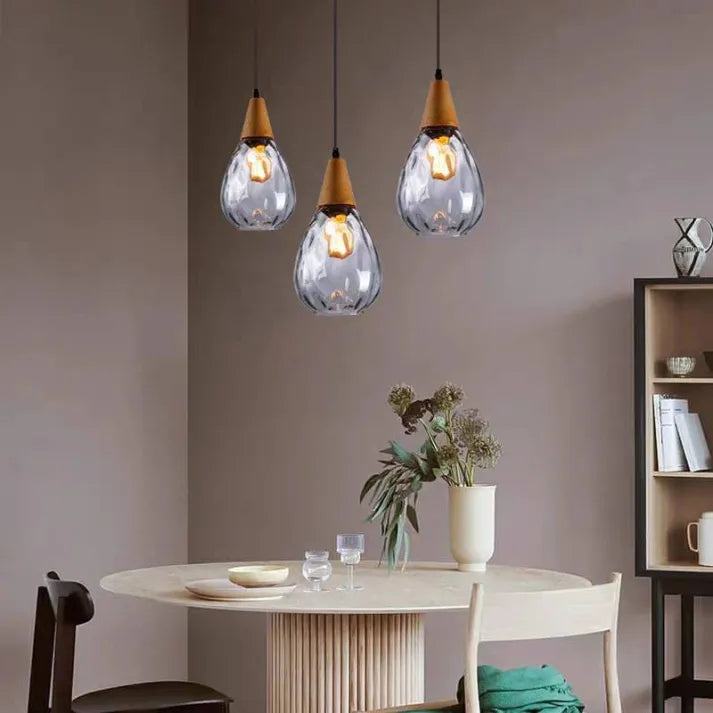 Teardrop Glass Pendant Light Fixture