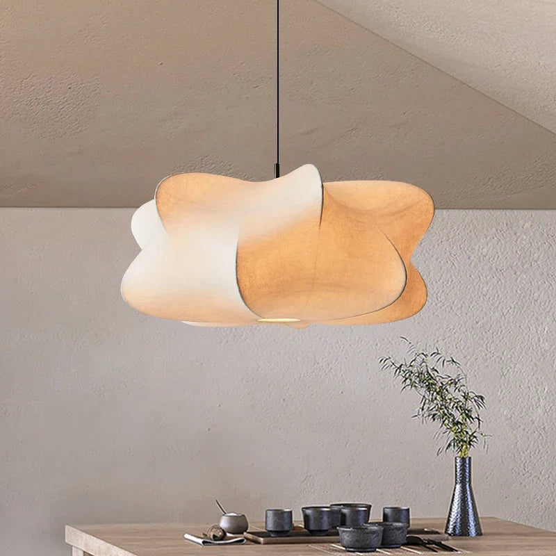 Silk Pendant Light Minimalist Ceiling Light Flush Mount