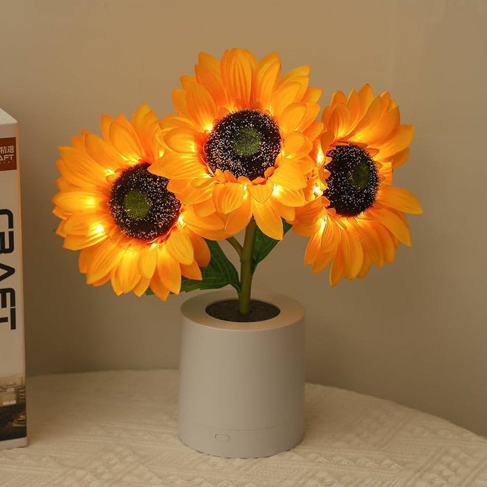 LED Table Lamp Sunflower Shape Design