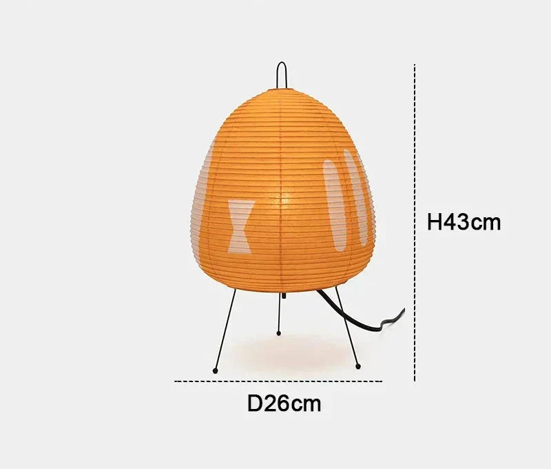 Japanese Paper Table Lamp Traditional Lampshade Retro Style