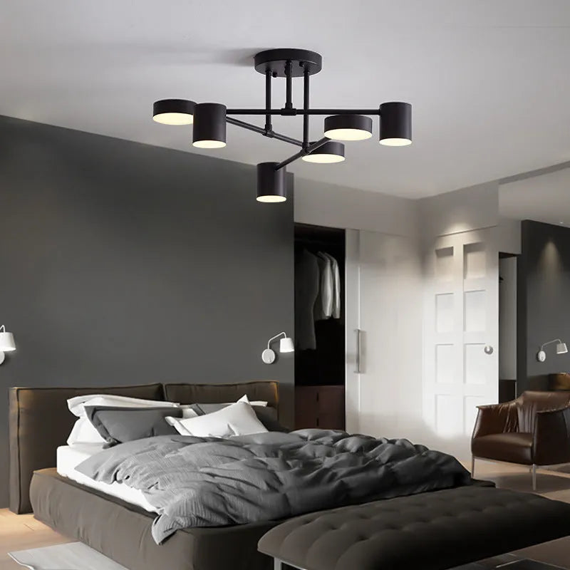 6-Light Adjustable LED Flush Mount Ceiling Light