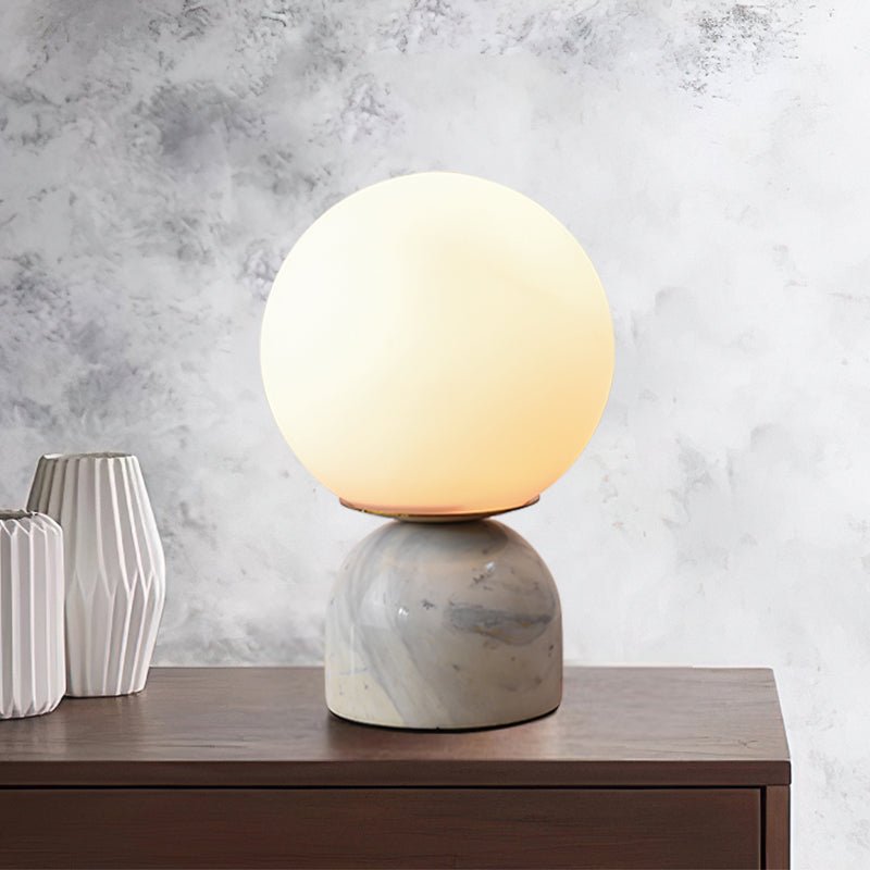 Marble Desk Lamp Glass Shade